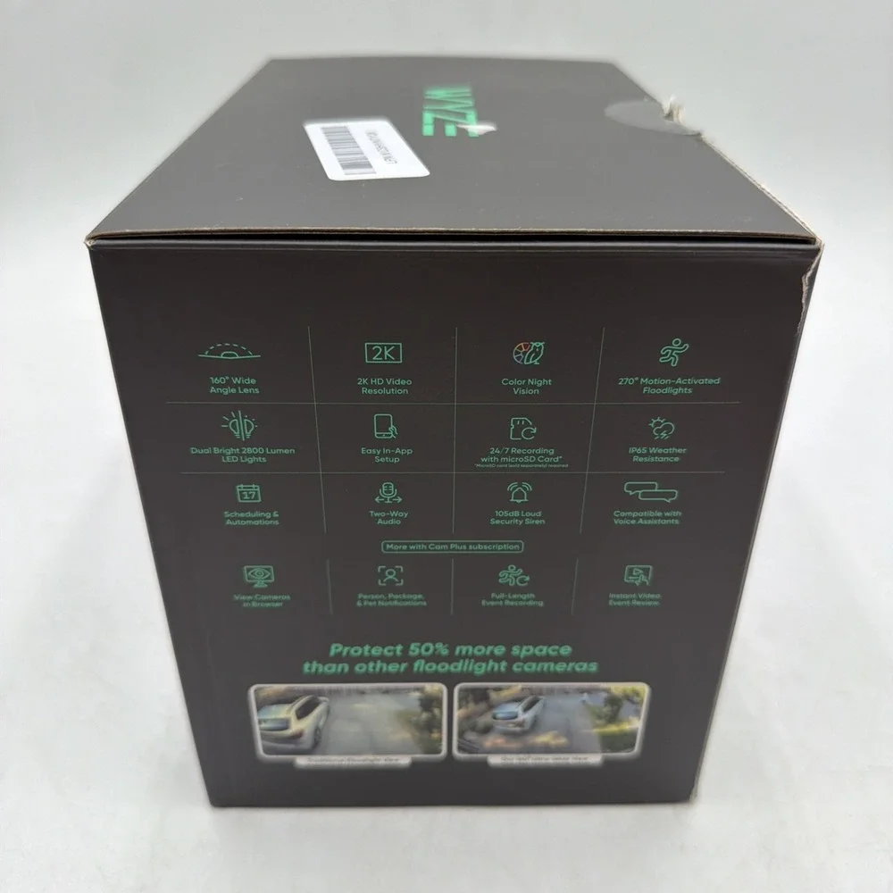 Wyze Cam Floodlight V2 Motion-Activated 2K HD Color Night Vision Camera